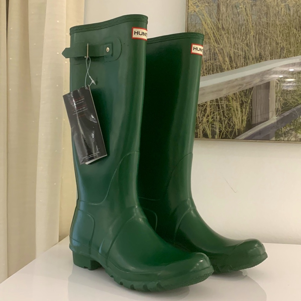 NWT! Hunter Tall Green Boots size 43 M10/F11 - Picture 3 of 17